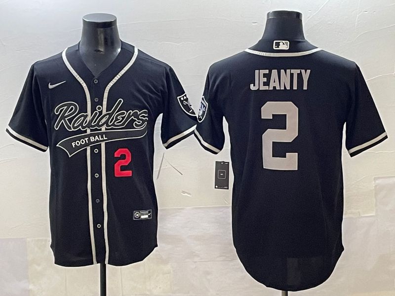 Men 2025 Oakland Raiders #2 Jeanty Black Joint Name Nike Limited NFL Jersey style 24->oakland raiders->NFL Jersey